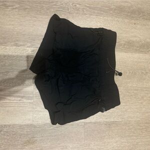 Avalanche Black Elastic Shorts